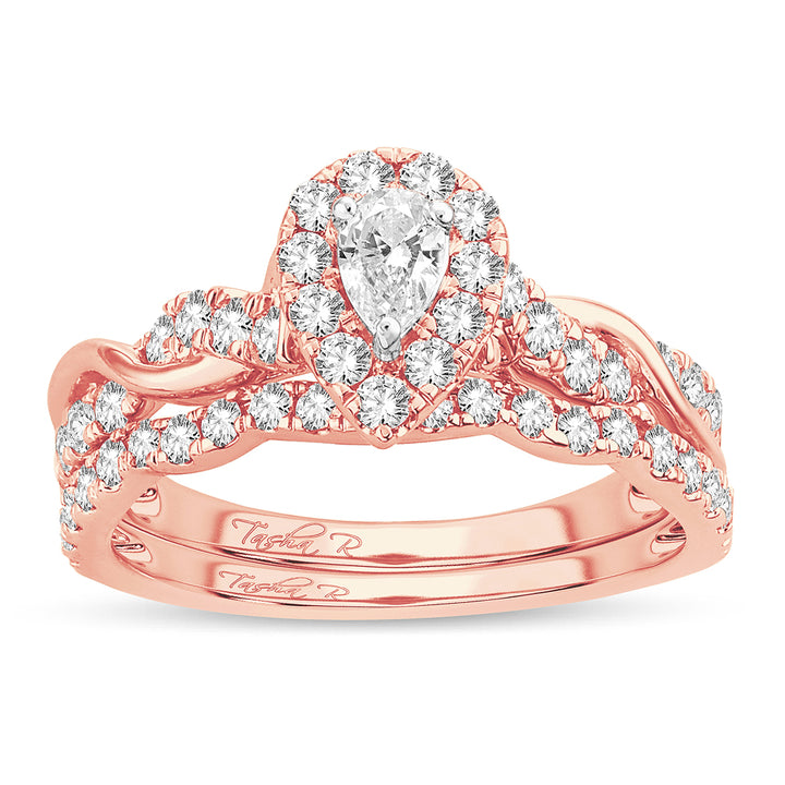 Elegant Lab-Grown 1CT Diamond Bridal Ring in Rose Gold