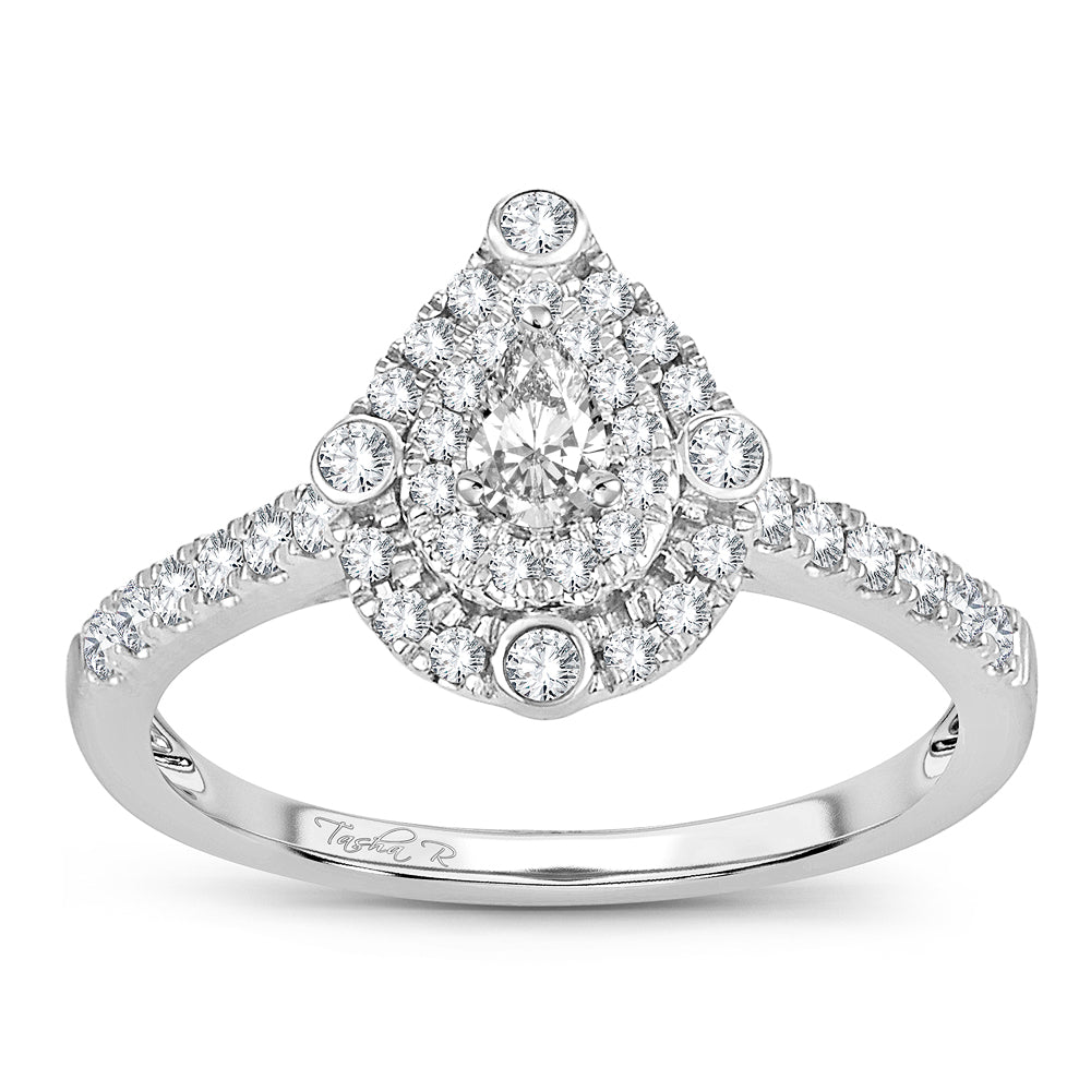 14K White Gold 0.50CT Diamond Ring