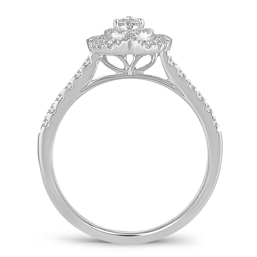 Brilliant 14k White Gold Lab Diamond Engagement Ring (0.50CT)