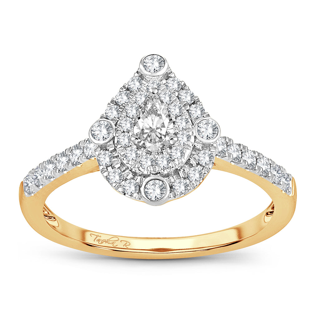 Timeless 14K Yellow Gold Lab-Grown 0.50CT Diamond Engagement Ring