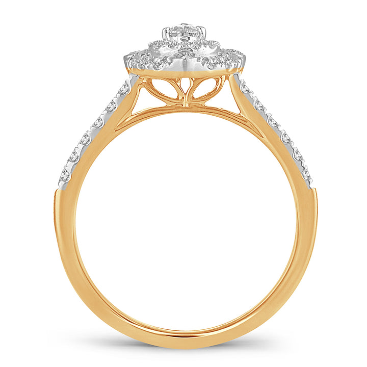 Timeless 14K Yellow Gold Lab-Grown 0.50CT Diamond Engagement Ring