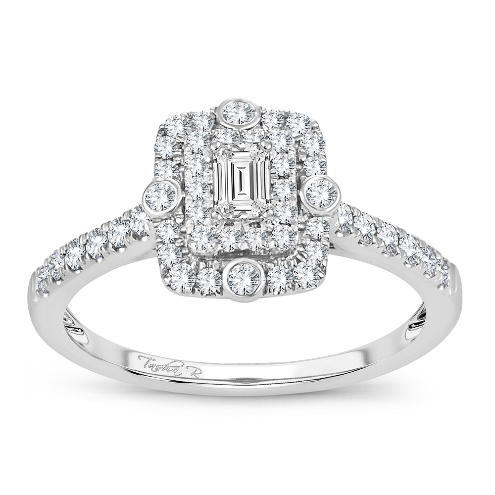Brilliant 14k White Gold Lab Diamond Engagement Ring