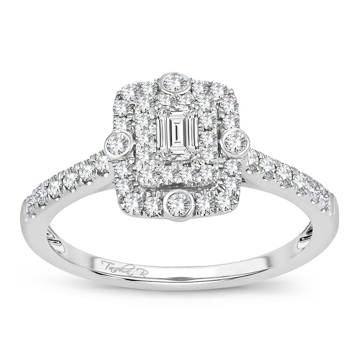 Brilliant 14k White Gold Lab Diamond Engagement Ring
