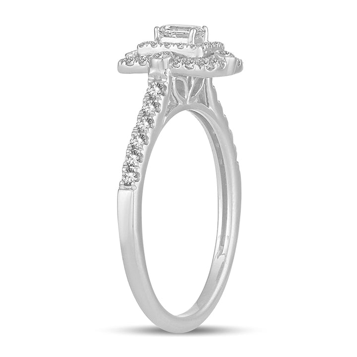 Brilliant 14k White Gold Lab Diamond Engagement Ring
