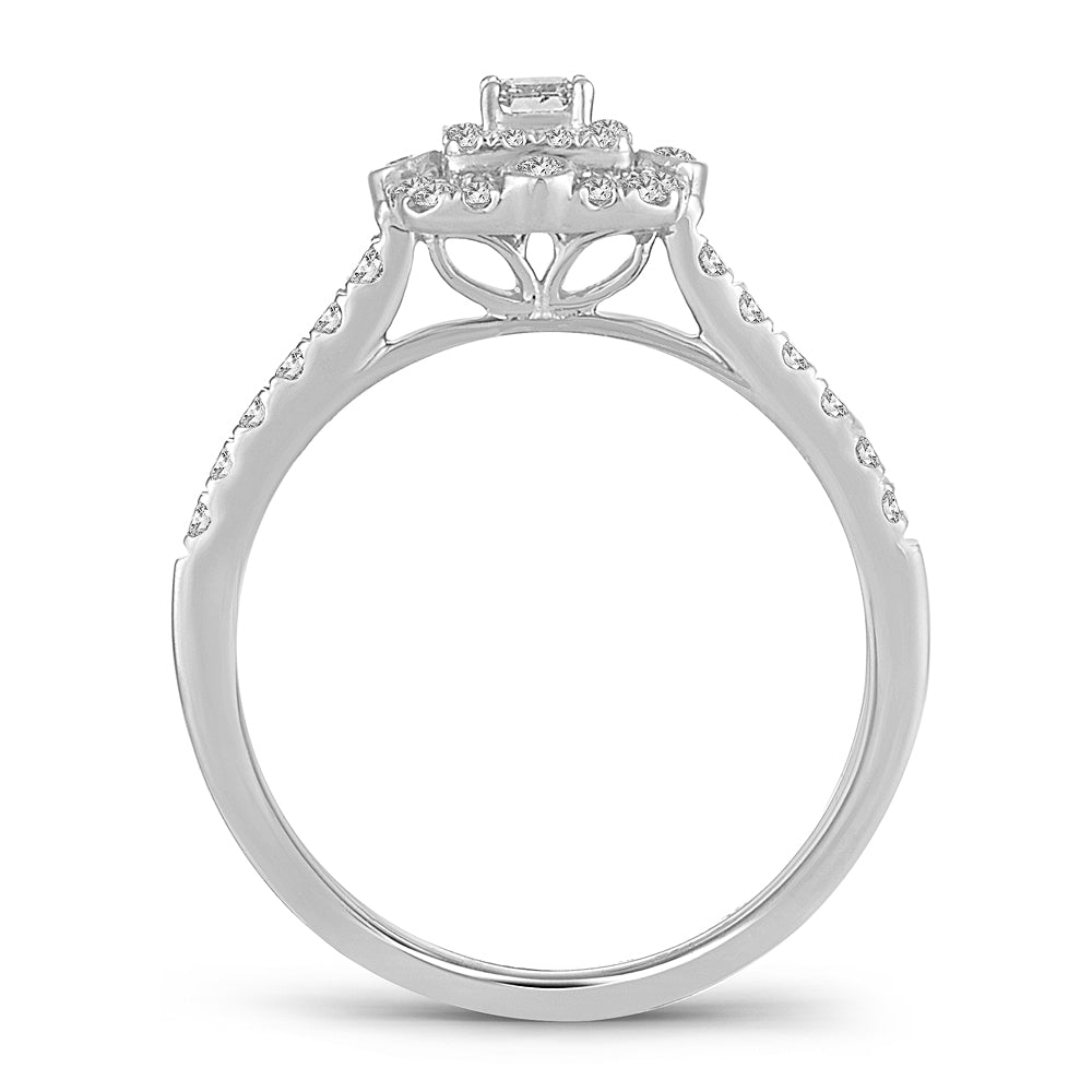 Brilliant 14k White Gold Lab Diamond Engagement Ring