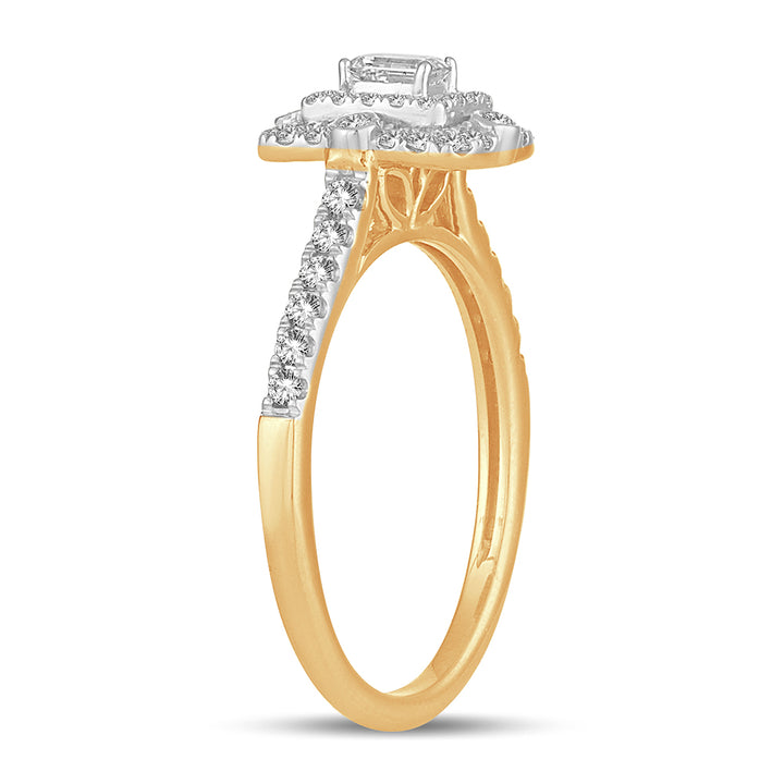 Timeless 14K Yellow Gold Lab Diamond Engagement Ring (0.51CT)