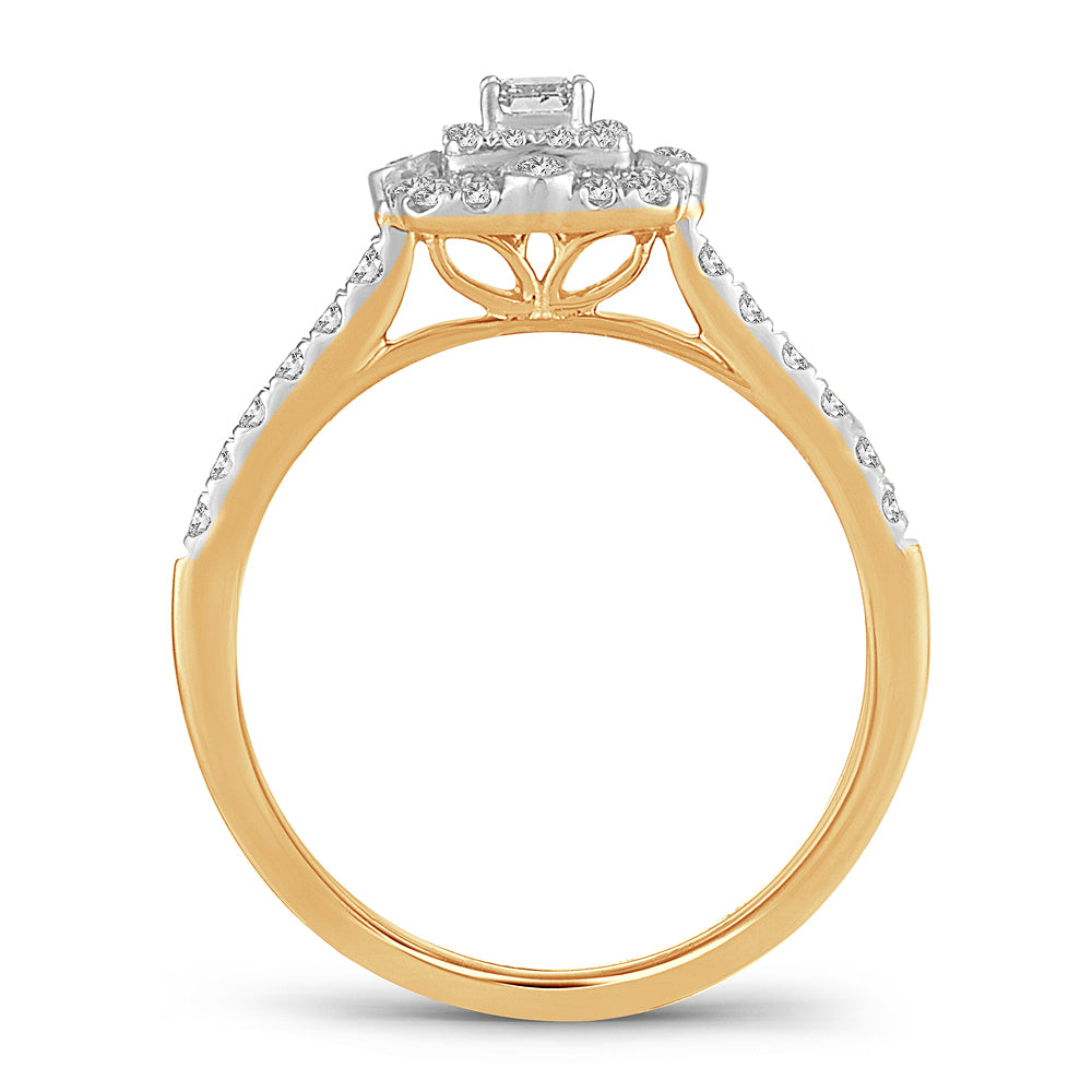 Timeless 14K Yellow Gold Lab Diamond Engagement Ring (0.51CT)