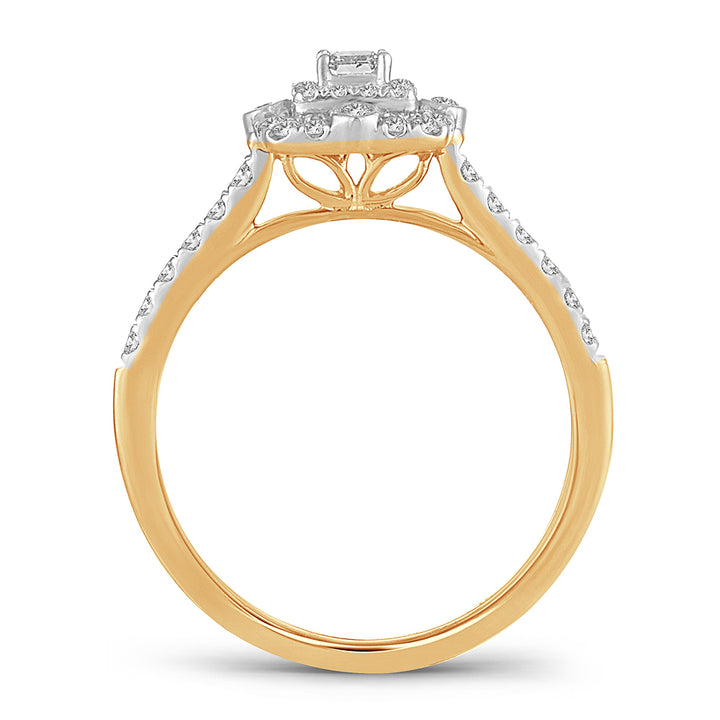 Timeless 14K Yellow Gold Lab Diamond Engagement Ring (0.51CT)