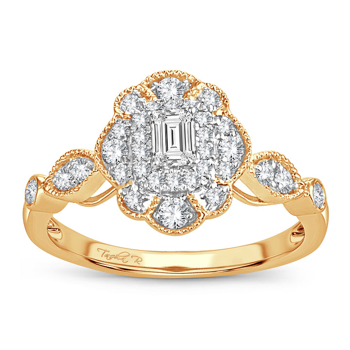 Timeless 14K Yellow Gold Lab Diamond Engagement Ring 0.50CT