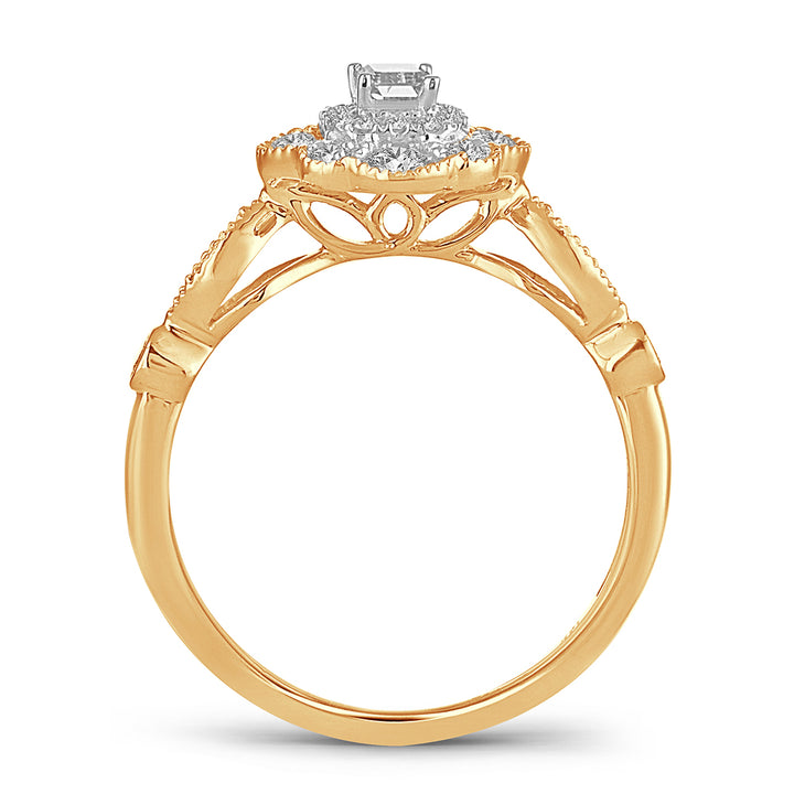 Timeless 14K Yellow Gold Lab Diamond Engagement Ring 0.50CT