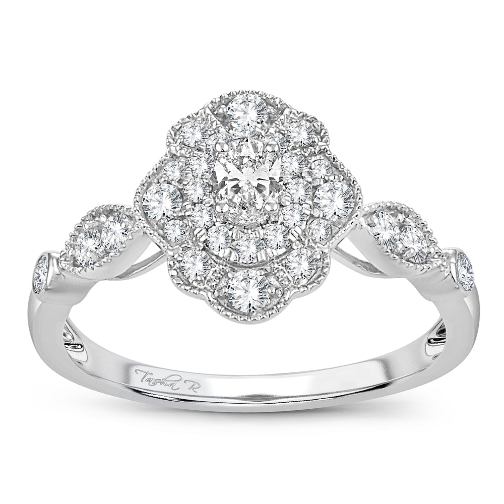 14K White Gold 0.50ct Diamond Ring