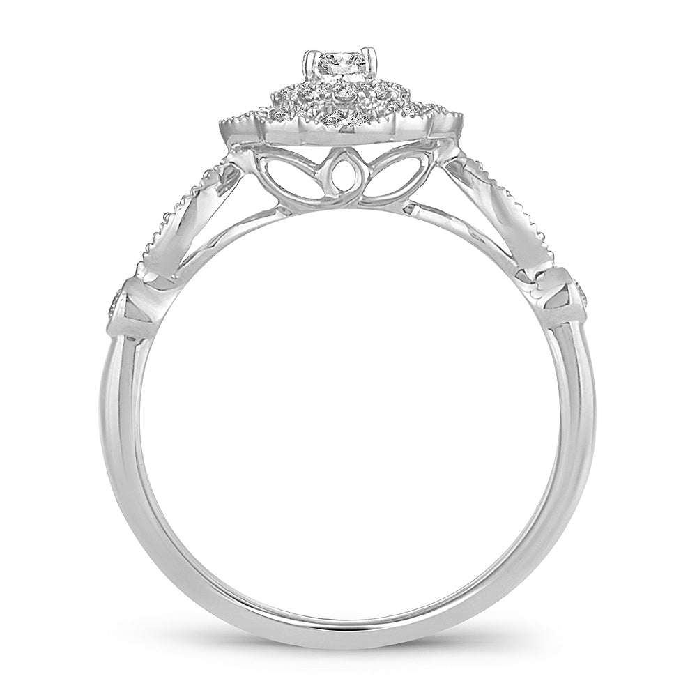 Brilliant 14k White Gold Lab Diamond Engagement Ring