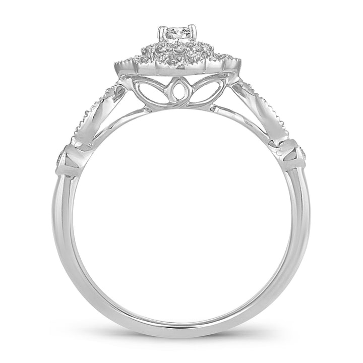 Brilliant 14k White Gold Lab Diamond Engagement Ring