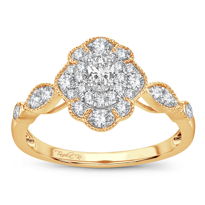 Timeless 14K Yellow Gold Lab Diamond Engagement Ring (0.50ct)