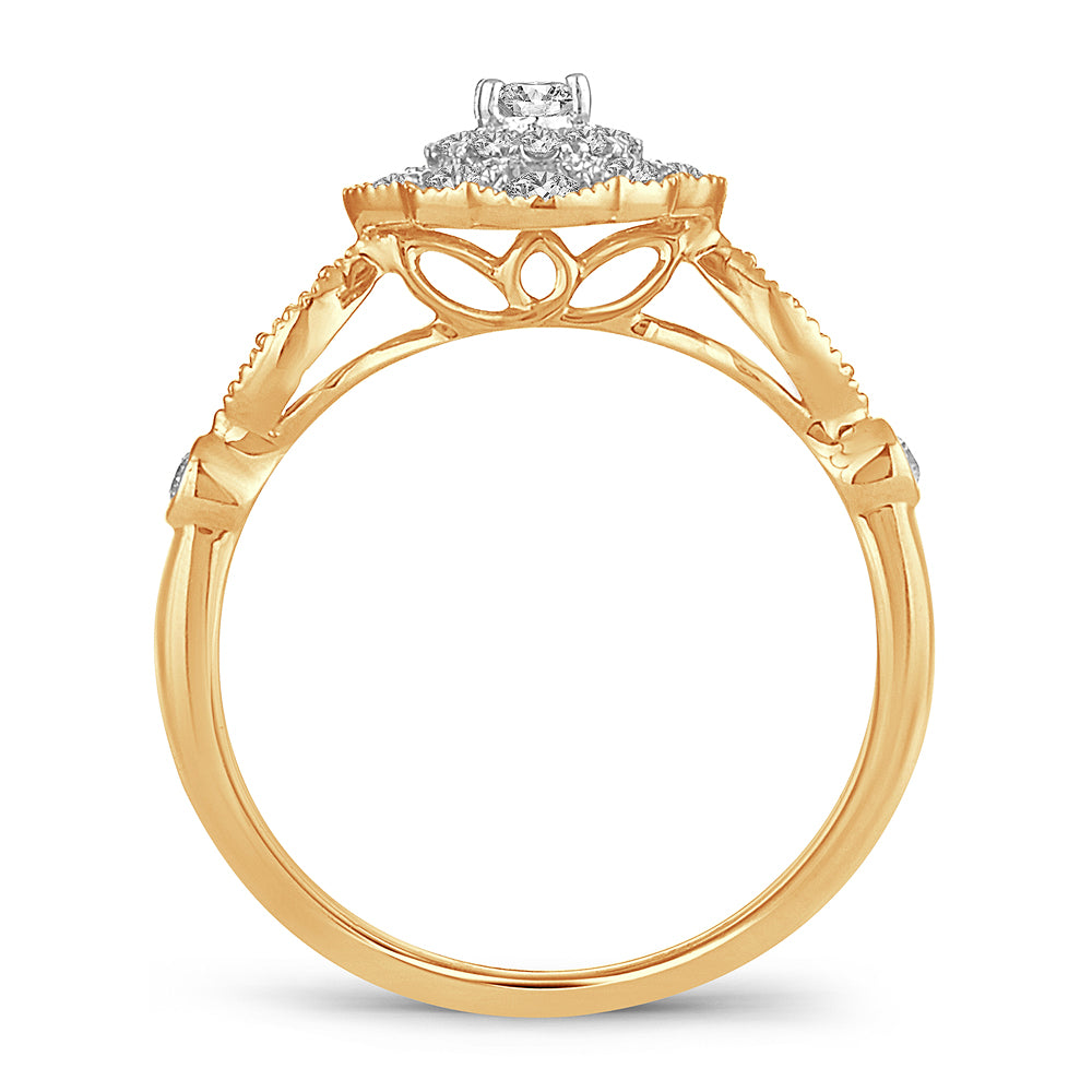 Timeless 14K Yellow Gold Lab Diamond Engagement Ring (0.50ct)