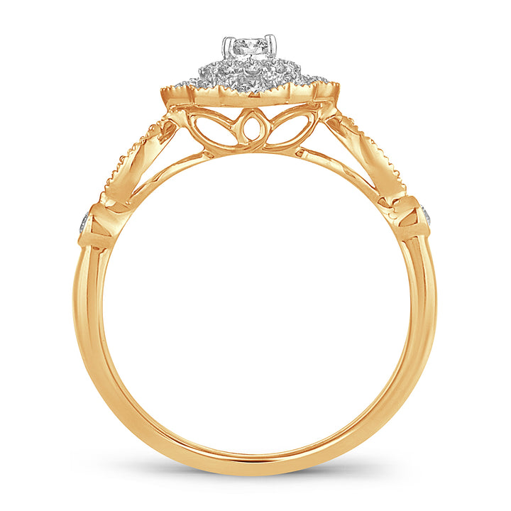 Timeless 14K Yellow Gold Lab Diamond Engagement Ring (0.50ct)