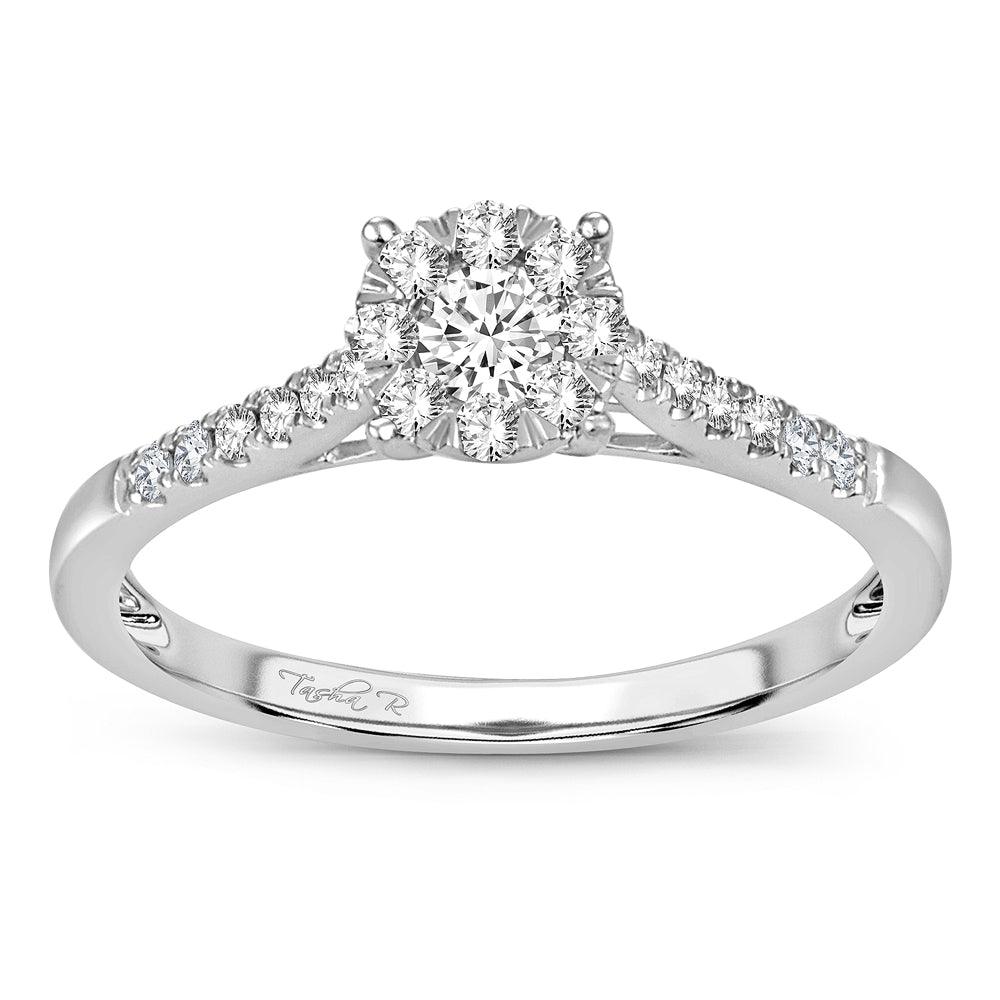 14K White Gold 0.35CT Diamond Ring