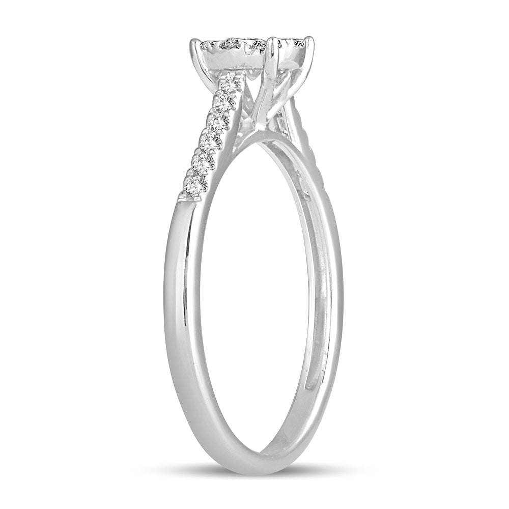 Brilliant 14k White Gold Lab Diamond Engagement Ring (0.35CT)
