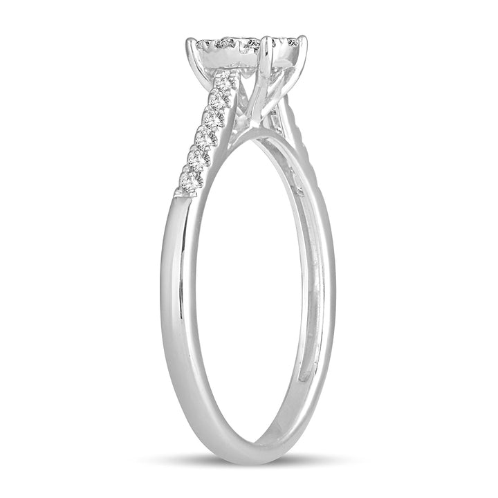 Brilliant 14k White Gold Lab Diamond Engagement Ring (0.35CT)