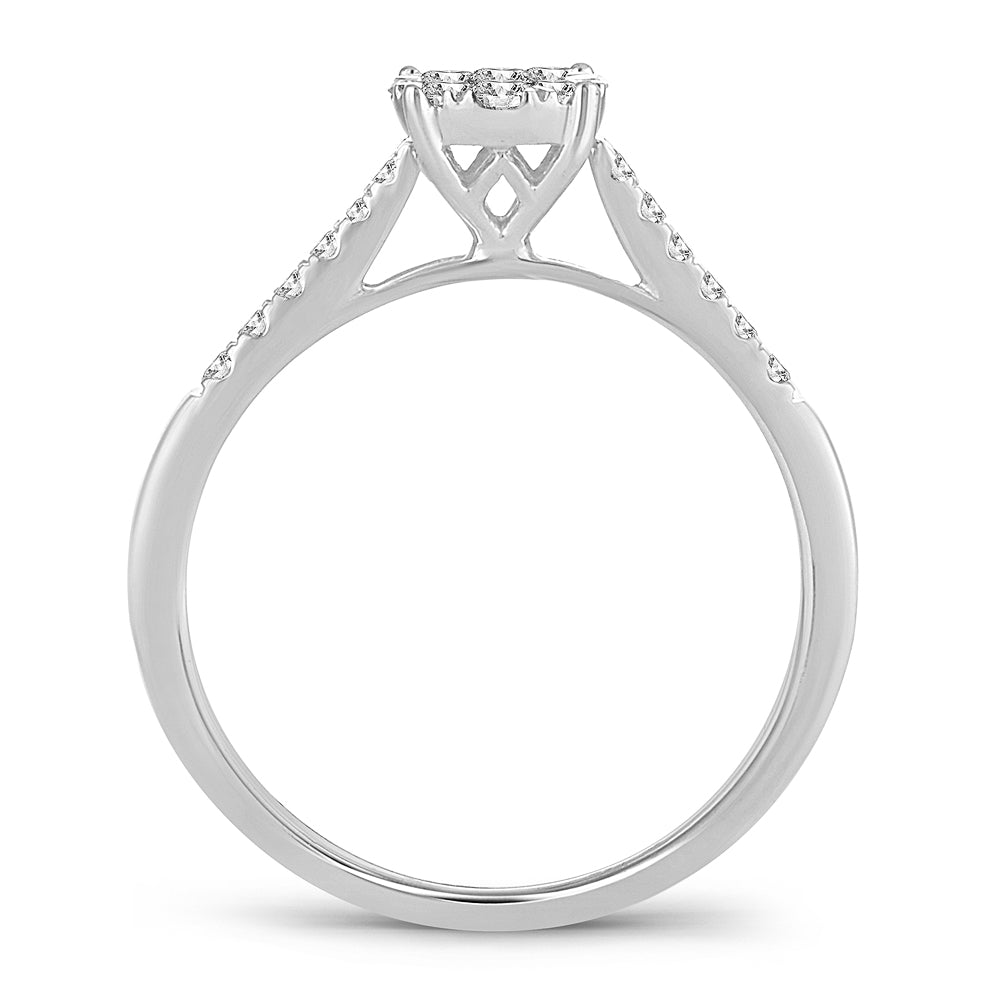 Brilliant 14k White Gold Lab Diamond Engagement Ring (0.35CT)
