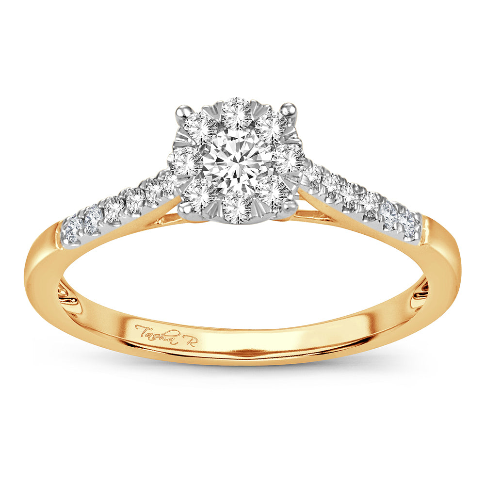 14K Yellow Gold 0.35CT Diamond Ring