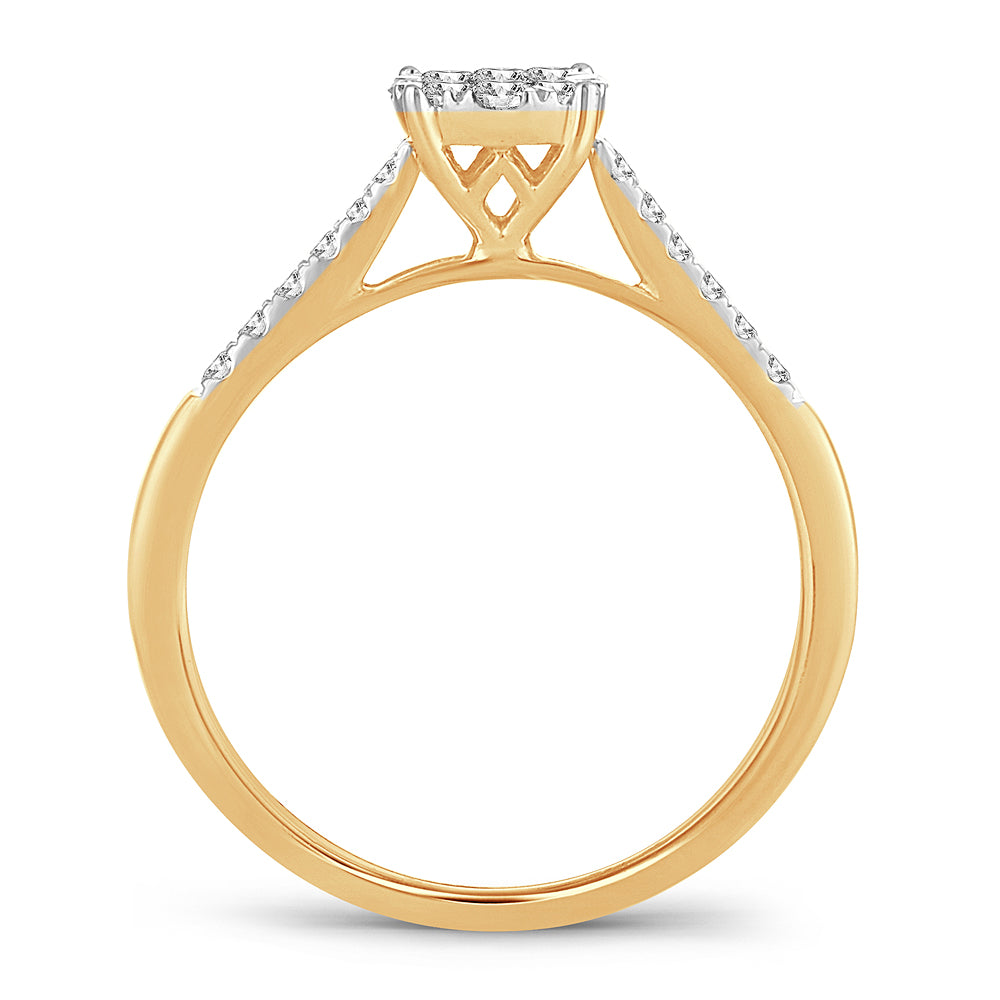 14K Yellow Gold Lab Diamond Engagement Ring (0.35CT)