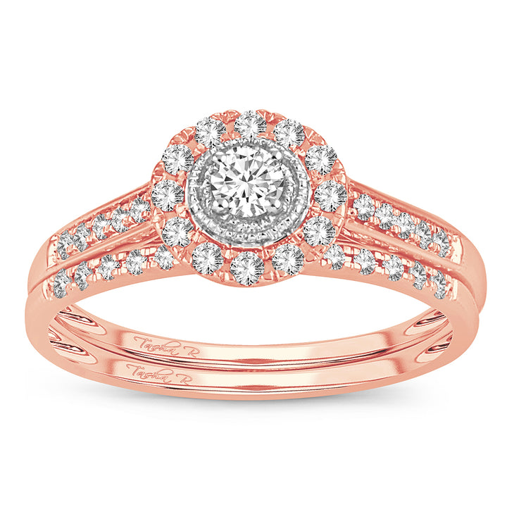 14k Rose Gold Lab Diamond Bridal Ring (0.33ct)