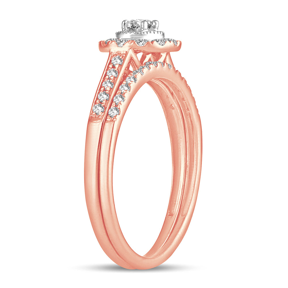 14k Rose Gold Lab Diamond Bridal Ring (0.33ct)