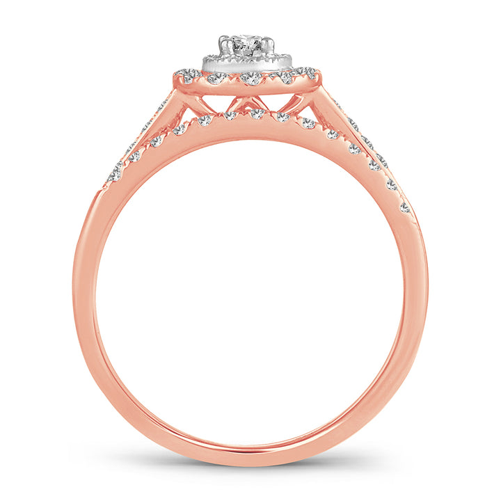 14k Rose Gold Lab Diamond Bridal Ring (0.33ct)