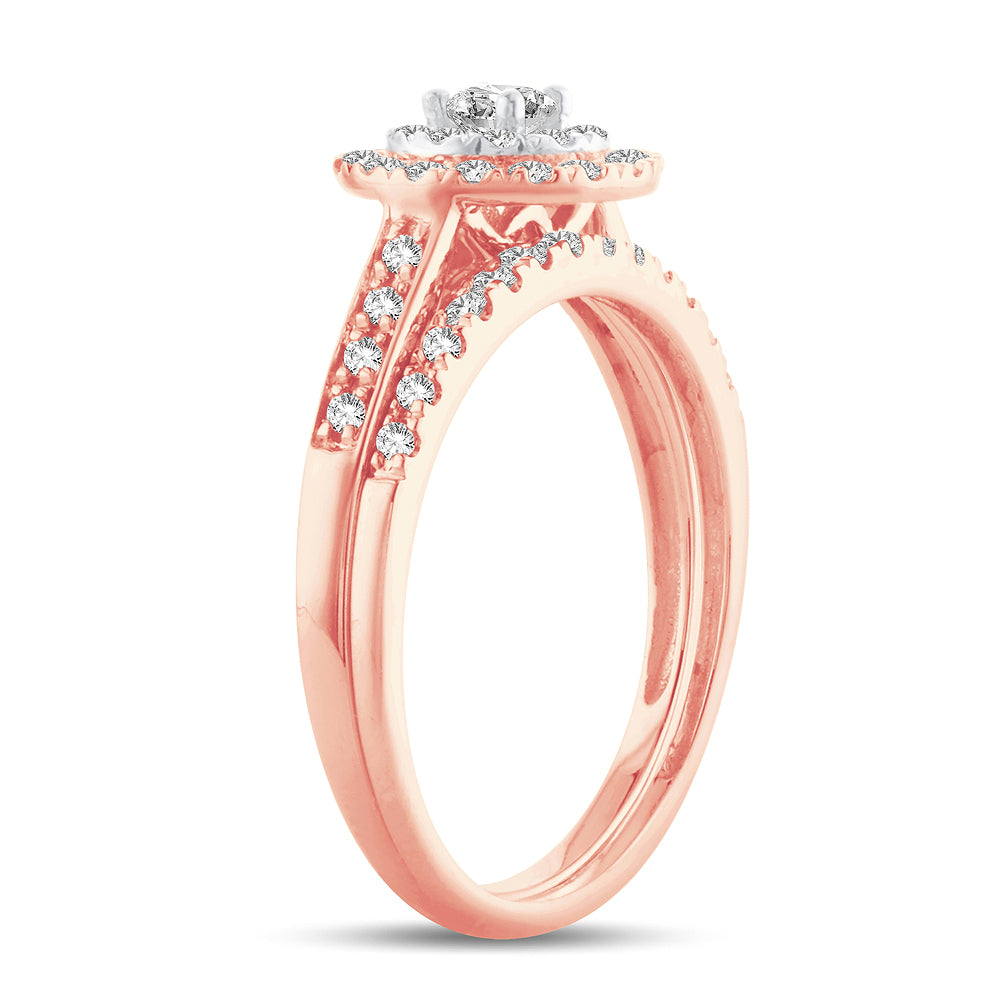 Timeless 14k Rose Gold 0.50CT Lab Diamond Engagement Ring