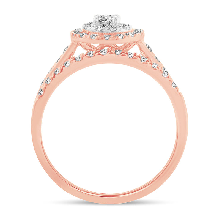 Timeless 14k Rose Gold 0.50CT Lab Diamond Engagement Ring