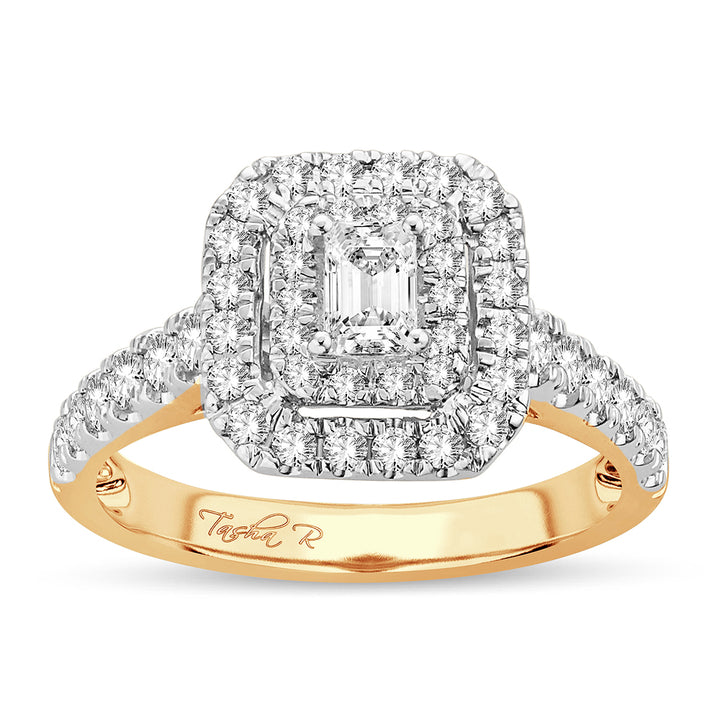 14k Yellow Gold 1ct Lab Diamond Womens Engagement Ring