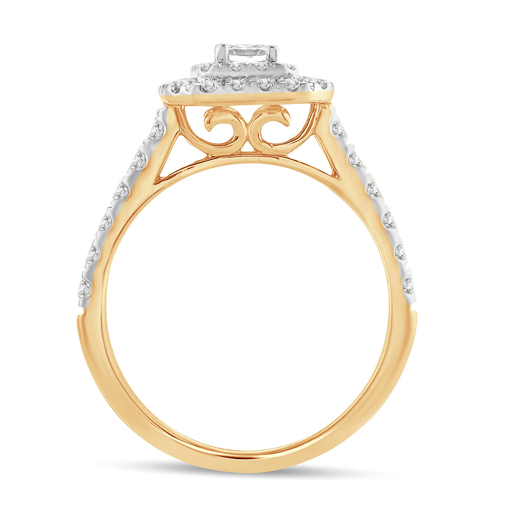 14k Yellow Gold 1ct Lab Diamond Womens Engagement Ring