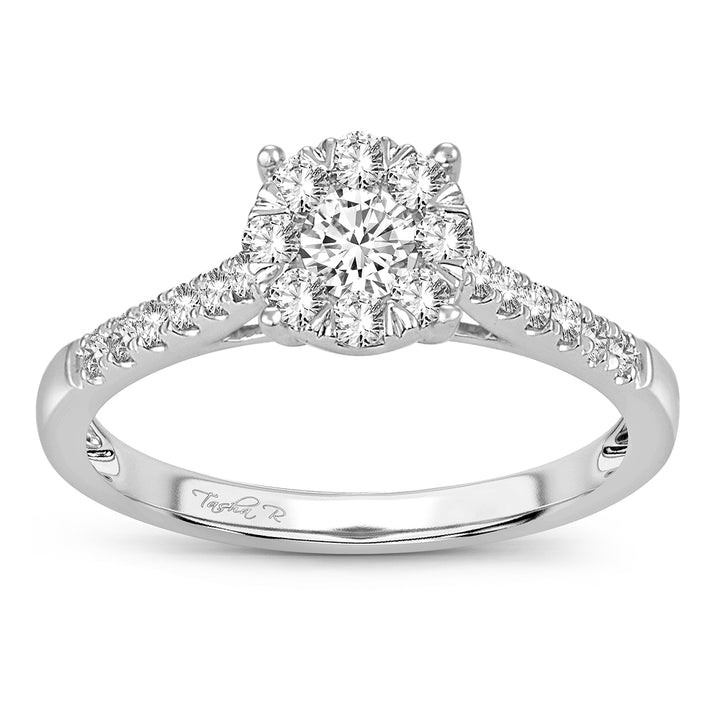 Timeless 14k White Gold Lab Diamond Engagement Ring 0.50CT