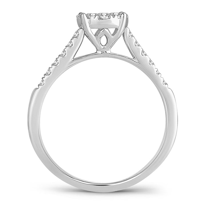 Timeless 14k White Gold Lab Diamond Engagement Ring 0.50CT