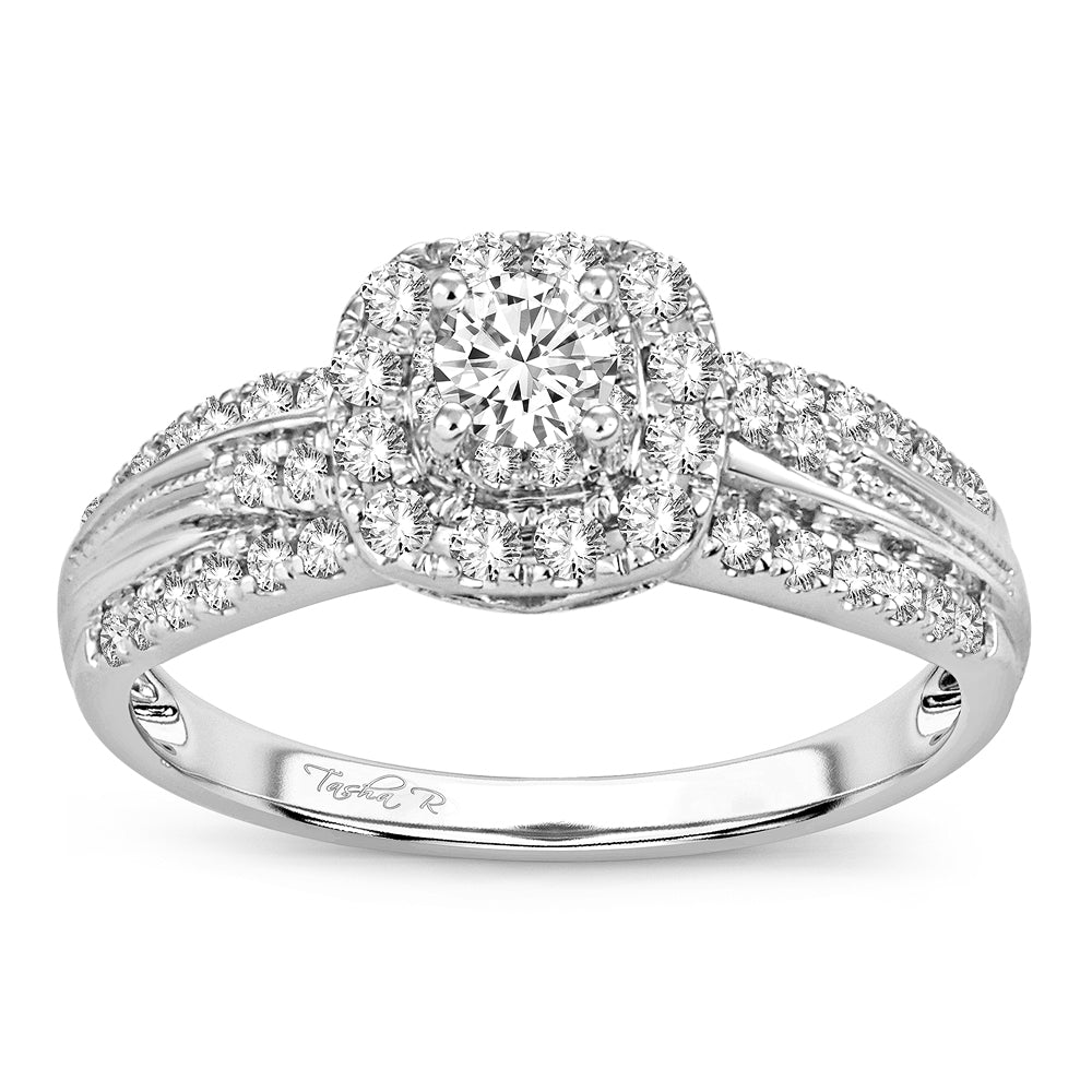 Brilliant 14k White Gold Lab Diamond Engagement Ring (0.62CT)