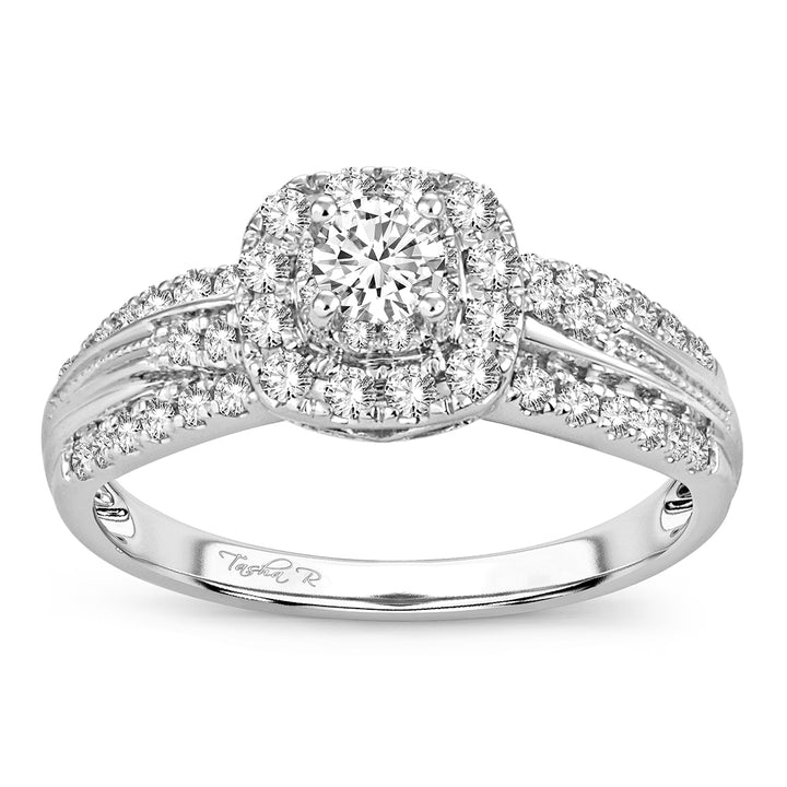 Brilliant 14k White Gold Lab Diamond Engagement Ring (0.62CT)