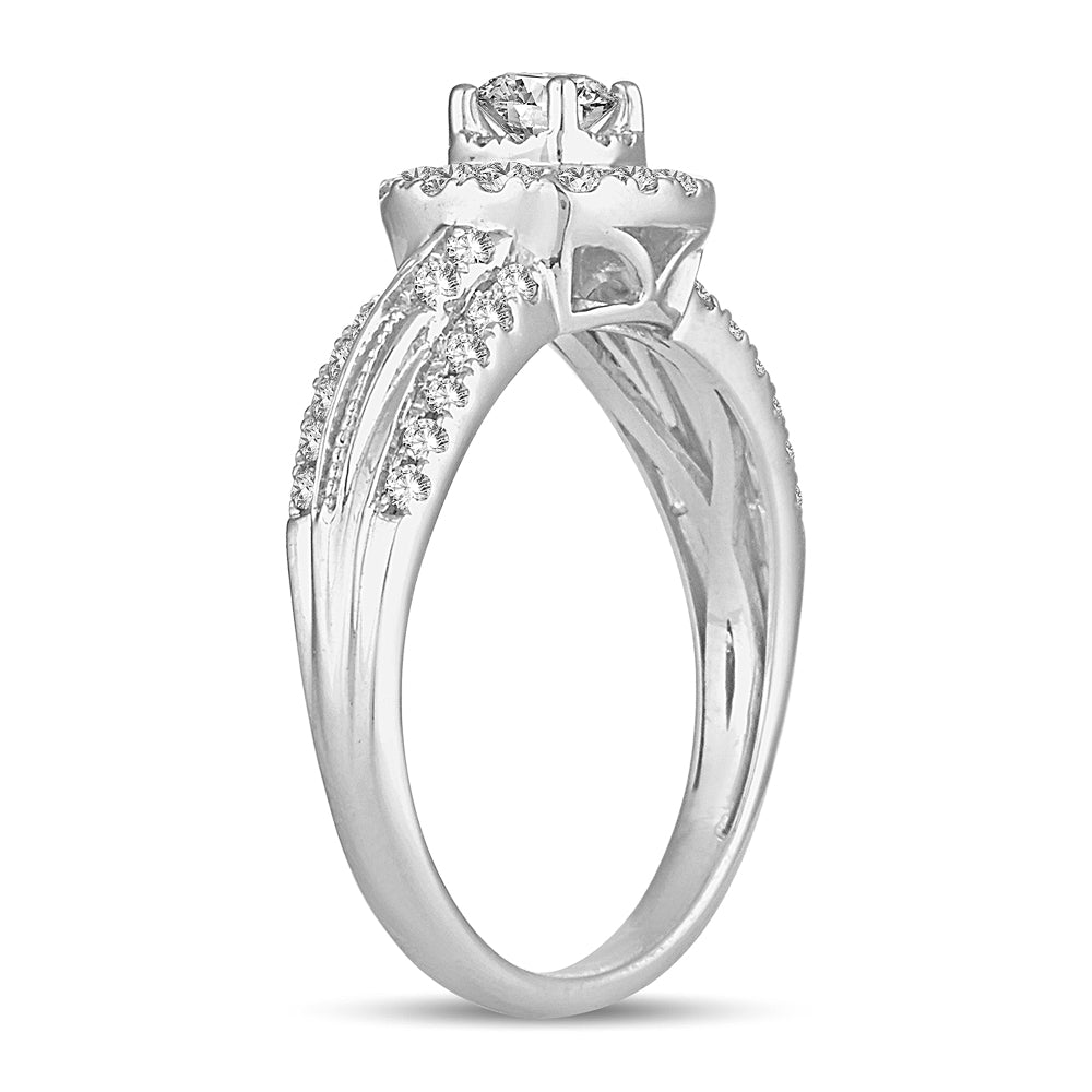 Brilliant 14k White Gold Lab Diamond Engagement Ring (0.62CT)