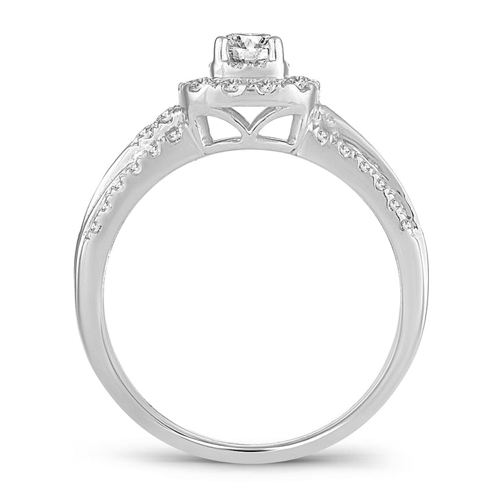 Brilliant 14k White Gold Lab Diamond Engagement Ring (0.62CT)
