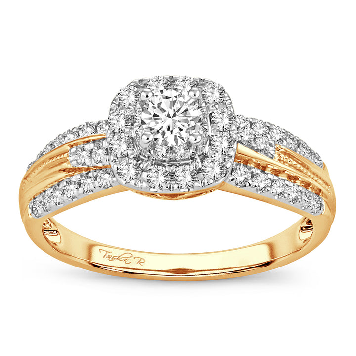 14K Yellow Gold Lab-Grown 0.62CT Diamond Engagement Ring