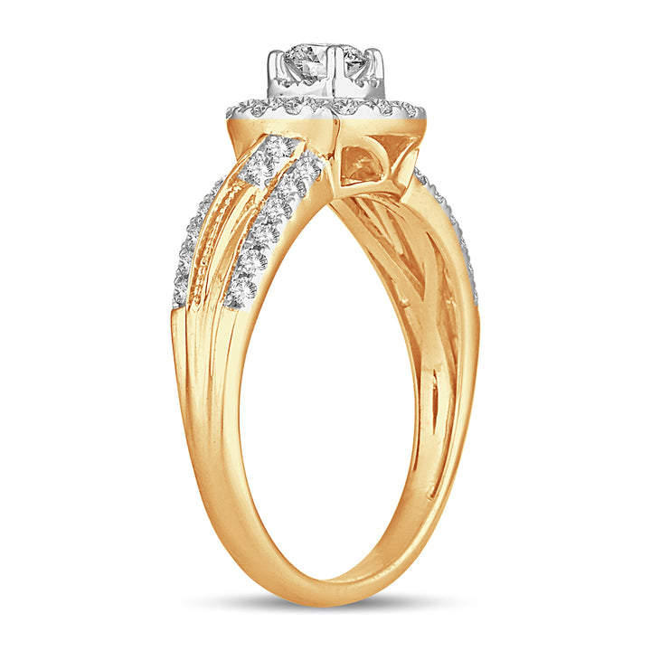 14K Yellow Gold Lab-Grown 0.62CT Diamond Engagement Ring