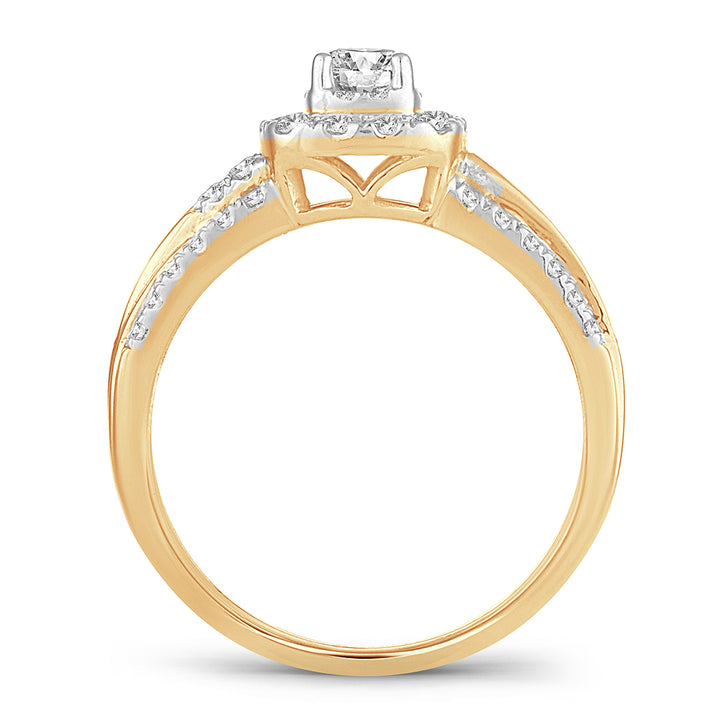 14K Yellow Gold Lab-Grown 0.62CT Diamond Engagement Ring