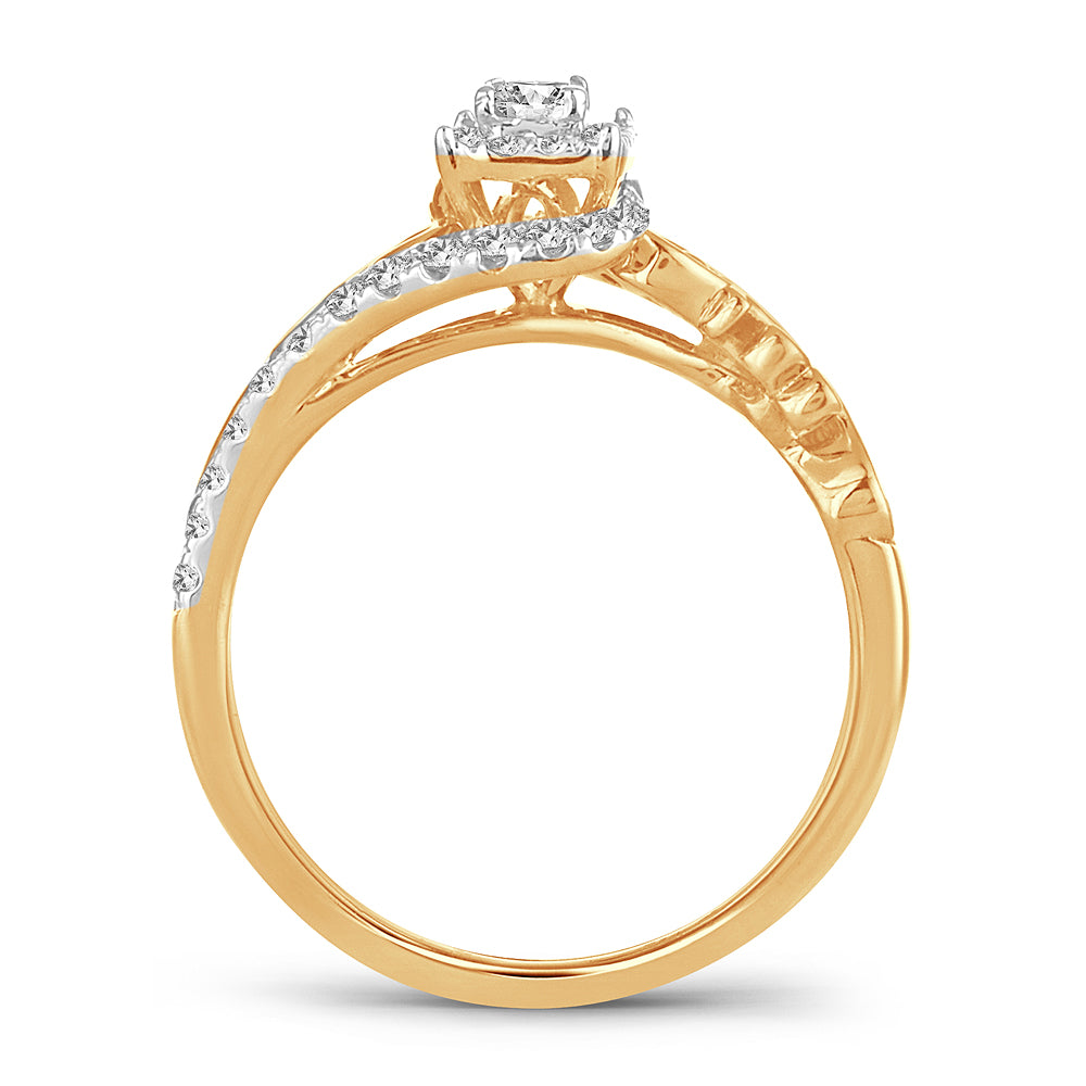 Timeless 14K Yellow Gold Lab-Grown 0.50CT Diamond Engagement Ring