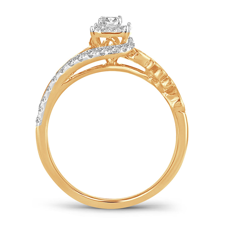 Timeless 14K Yellow Gold Lab-Grown 0.50CT Diamond Engagement Ring