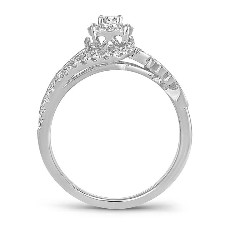 Timeless 14k White Gold Lab Diamond Engagement Ring 0.50CT