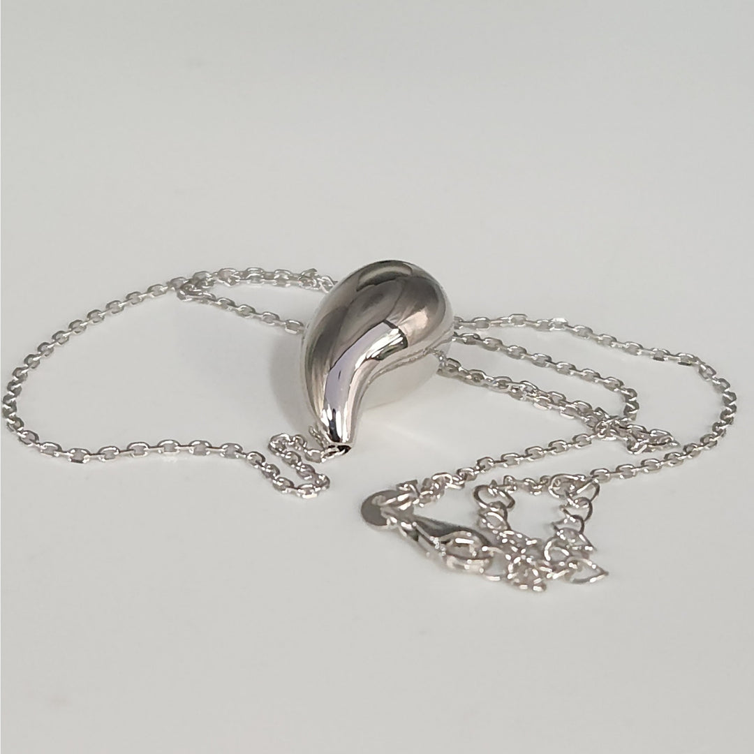 925 Sterling Silver Teardrop Pendant Necklace