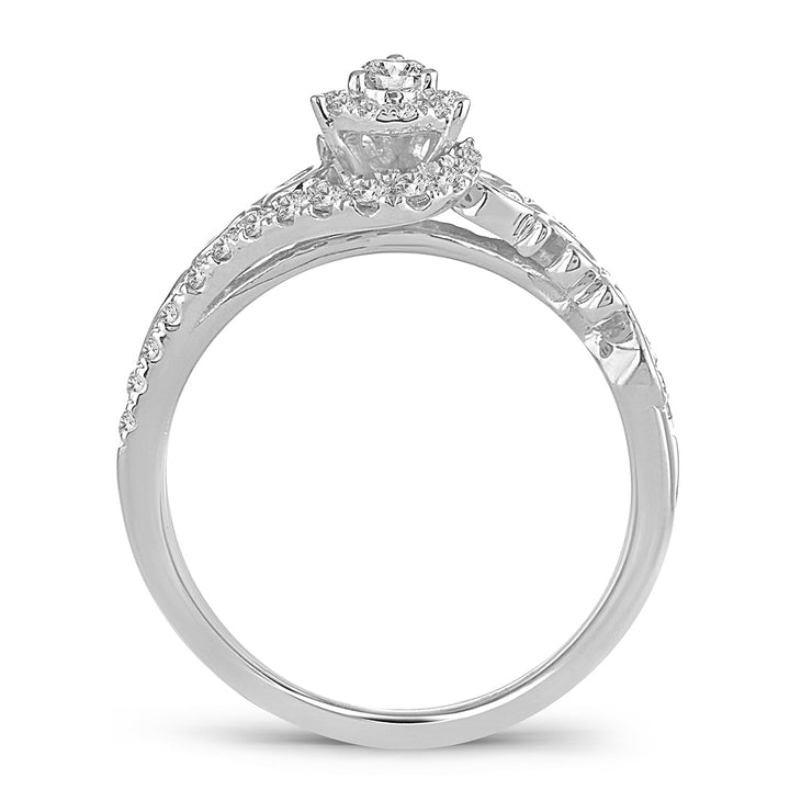 Timeless 14k White Gold Lab Diamond Engagement Ring 0.50CT
