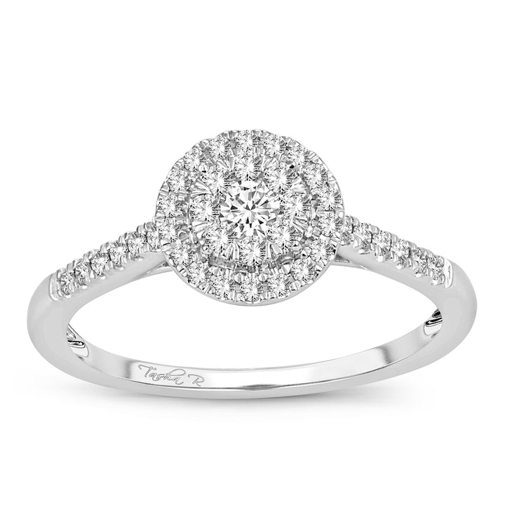 Timeless 14k White Gold Lab Diamond Engagement Ring (0.33CT)