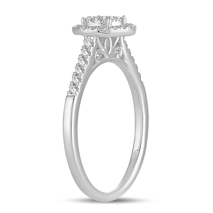 Timeless 14k White Gold Lab Diamond Engagement Ring (0.33CT)