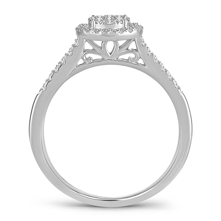 Timeless 14k White Gold Lab Diamond Engagement Ring (0.33CT)